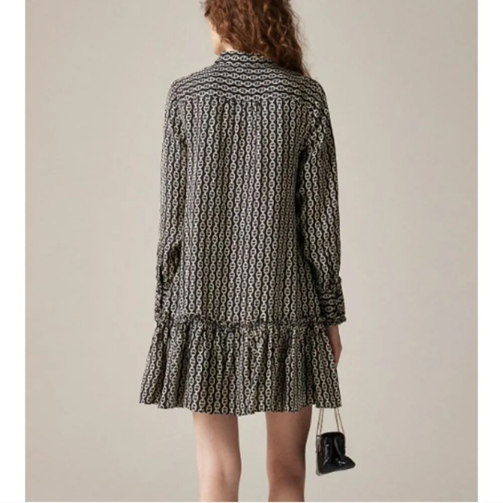 J Crew Amelia Chain Print Shirtdress Long Sleeve XS
